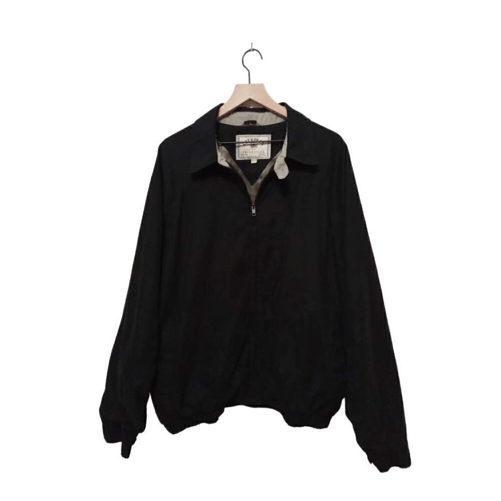 ABERDEEN Collection Vintage Black Zip Front Members Only Jacket Sz XXL